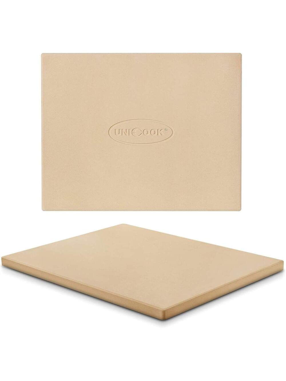 Unicook 15x12 Inch Rectangular Pizza Stone for Oven and Grill, Cordierite
